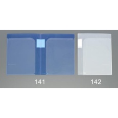 【EA762CB-141】A4/320×237mm ポケットホルダー(2ポケット/青)