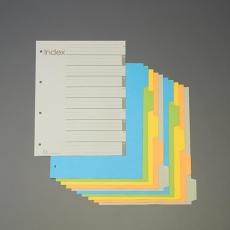 【EA762CS-11】A4S型 カラーインデックス(再生紙/5色入)