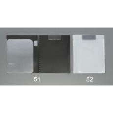 【EA762DA-52】320×237×6mm クリップファイル(マグネット/クリア)