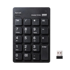 【EA764AB-227】83×122×20mm ワイヤレステンキーボード(黒)
