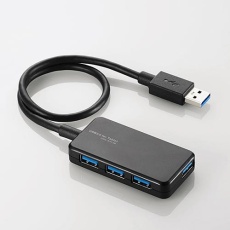 【EA764AD-11C】[4ポート]USB3.0ハブ(ブラック)