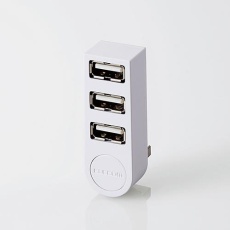 【EA764AD-31B】[3ポート]USB2.0ハブ(ホワイト)