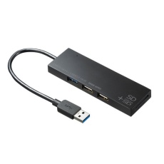 【EA764AD-87A】[2+1ポート]USB2.0+3.0 コンボハブ(カードリーダー付)