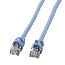 【EA764B-513】2 m LANケーブル(CAT5e/ノイズシールド処理/ブルー)