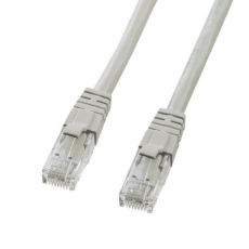 【EA764B-541】1m LANケーブル(CAT6/クロス結線/グレー)