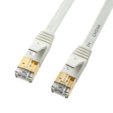 【EA764BB-140】1 m フラットLANケーブル(CAT7/ホワイト)