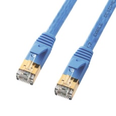 【EA764BB-150】3 m フラットLANケーブル(CAT7/ブルー)