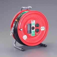 【EA815BV-30】AC125V/15A/30m コードリール(USBポート4口/アース付)