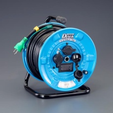 【EA815FD-1】AC125V/15A/30m コードリール(電圧電流メーター付)