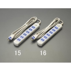【EA815GL-16】AC125V/15Ax 3m タップ(6口・マグネット付)