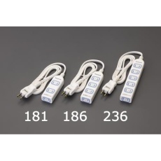 【EA815GL-181】AC125V/15Ax 1m タップ(3口・防水扉付)