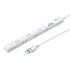 【EA815GM-216】AC125V/14Ax1.0m タップ(2Px8/USBポート付)