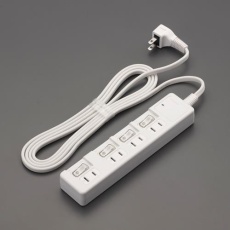 【EA815GM-54B】AC125V/15Ax2.0m 節電タップ(個別スイッチ付)