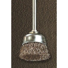 【EA819AL-24】25mm/3.0mm軸 カップ型軸付ブラシ(真鍮製)