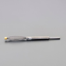 【EA819BK-108】8×100mm/3mm軸 軸付ワイヤーブラシ(楕円型)