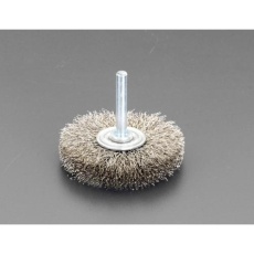 【EA819BS-10】100mm/6.0mm軸 軸付ブラシ(平型・ステンレス製)