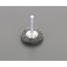 【EA819BS-38A】40mm/6.0mm軸 軸付ブラシ(平型 スチール製)