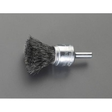 【EA819BV-19】19mm/6.35mm軸 エンド型軸付ブラシ(スチール製)