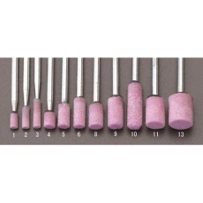 【EA819HS-9】6×13mm/3mm軸 軸付砥石(赤 2本)