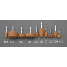 【EA819HY-106】25x50mm/6角軸 軸付砥石(砲弾/WA)