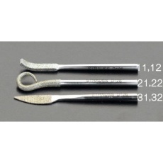 【EA826VR-21】55mm/3.2mm軸 ダイヤモンド鏝やすり(丸/#140)