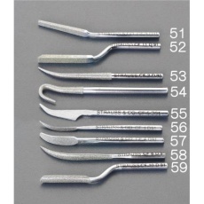 【EA826VR-58】55mm/3.0mm軸 ダイヤモンド鏝やすり(腹丸/#140)