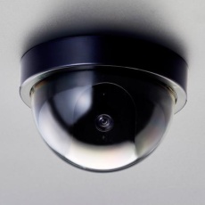 【EA864CD-122】[単3x2本]防犯用ダミーカメラ(屋内用/ドーム型)
