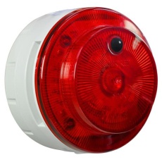 【EA864CW-11】[単3x3本]センサー式音声案内機(LED回転灯型/赤)