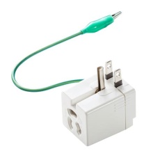 【EA940BA-50】AC125V/15Aプラグ変換アダプター(温度ヒューズ内蔵)