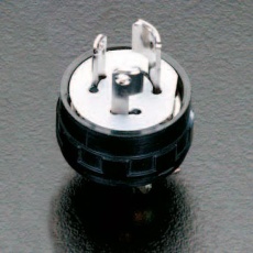 【EA940BW-0】AC125V/15A 引掛プラグ(接地2P)