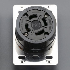 【EA940BZ-104】250V/60A 引掛け埋込コンセント(接地3P)
