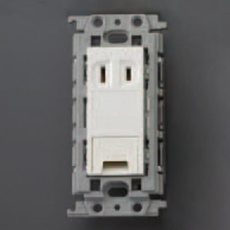 【EA940CD-437A】125V/15A 埋込コンセント(1口/アースターミナル)[絶縁枠]