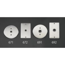 【EA940CE-671】φ105mm 電話線プレート(丸型・ステンレス製)