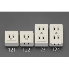 【EA940CG-123】125V/15A 角型コンセント(2口)