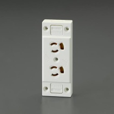 【EA940CG-144A】125V/15A 仮設用コンセント(2口/抜止・接地付)