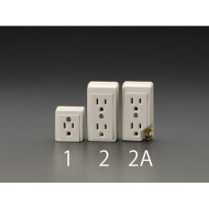 【EA940CJ-2】125V/15A 接地形コンセント(2口/接地2P)