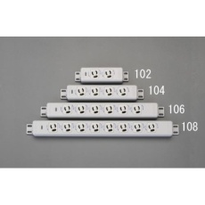 【EA940CK-106】125V/15A 機器用抜け止め接地コンセント(6個口)