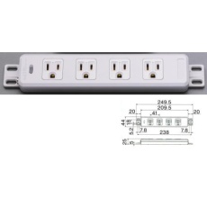 【EA940CK-94】125V/15A 機器用接地コンセント(4個口)