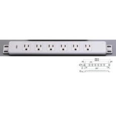 【EA940CK-96】125V/15A 機器用接地コンセント(6個口)