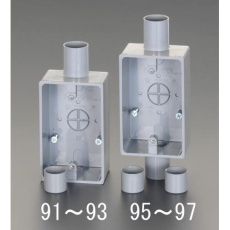 【EA940CS-93】φ28mm 露出ボックス(VE管用/1方向)グレー