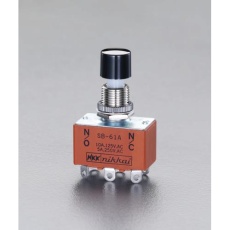 【EA940DA-112】125V/3A 押ボタンスイッチ(2極双投/小型)