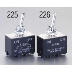 【EA940DH-225】125V/30A(12mm)2極単投トグルスイッチ(大電流用)