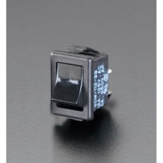 【EA940DH-8】125V/12A ロッカスイッチ(黒)