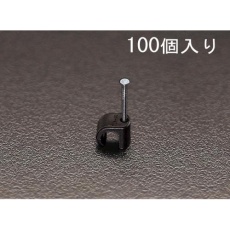 【EA947CB-7】5-7 mm 丸型ケーブルクリップ(黒/100個)
