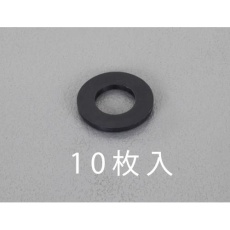 【EA949ZB-82】M8/8.4x18x1.5mm 平ワッシャー(TPR製/黒/10枚)