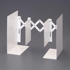 【EA954TE-32】105～350x197x281mm 伸縮式ブックエンド(ホワイト)