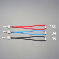 【EA956VA-135】80cm リール付名札用ストラップ(黒)