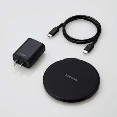 【W-QA23BK】Qi規格(EPP)対応ワイヤレス充電器(15/10/7.5/5W・卓上 AC付)