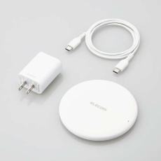 【W-QA23WH】Qi規格(EPP)対応ワイヤレス充電器(15/10/7.5/5W・卓上 AC付)