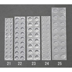 【EA979AD-21】7.9x2.2mm 粘着付クッションゴム(丸形/22粒)